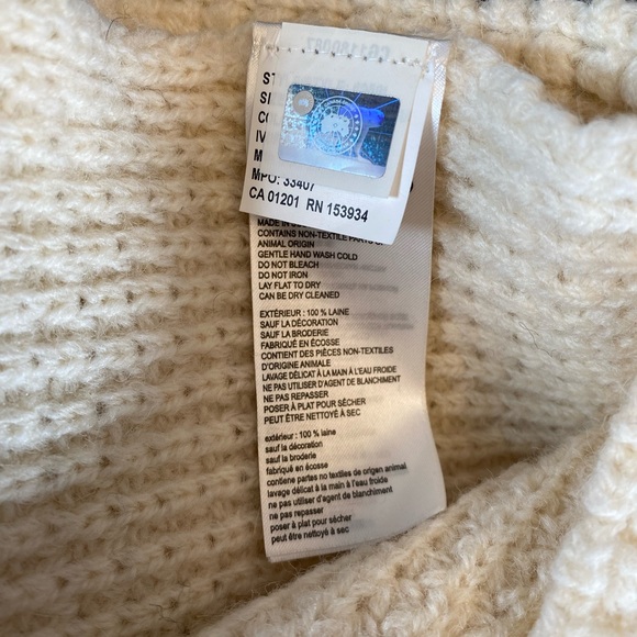 Canada Goose x Robert Mackie Waffle Infinity Loop Scarf - Ivory - Picture 5 of 13